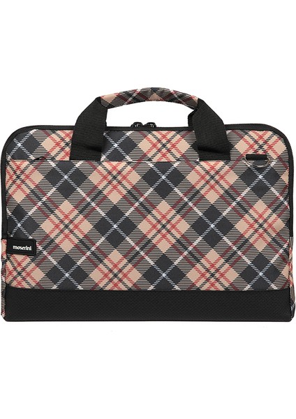13'' - 13.3'' Taban Korumalı Omuz Askılı Desenli Macbook Çantası - Ares Kahverengi