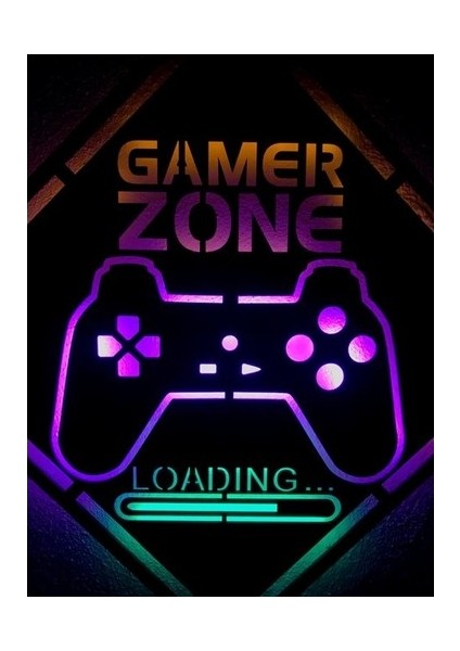 Gamer Zone LED Işıklı Tablo