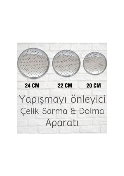 Sarma Dolma Tencere Kapağı Yapışmayı Önleyici Yaprak Sarma Pişirme Aparatı (3 Adet)