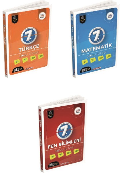 2022 7. Sınıf Türkçe Matematik Fen Bilimleri Soru Bankası Video Çözümlü