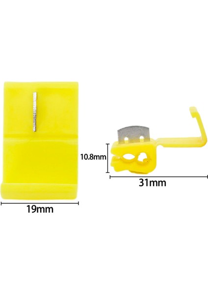 Hızlı Kablo Ekleme Aparatı Konnektör Klips Klemens Sarı 10'lu