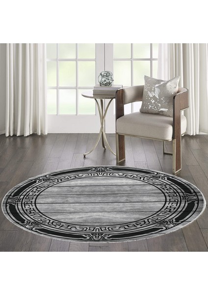Dijital Baskı Yıkanabilir Kaymaz Taban Yuvarlak Halı Rvg7073160