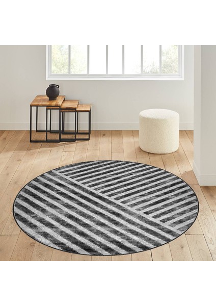 Dijital Baskı Yıkanabilir Kaymaz Taban Yuvarlak Halı Rvg7081160