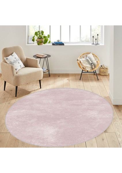 Dijital Baskı Yıkanabilir Kaymaz Taban Yuvarlak Halı Rvg7095160