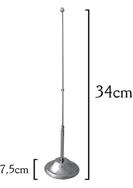 Masaüstü Beyaz Kelimei Tevhid Bayrağı Krom Direk Masa Bayrak Seti fiyatları