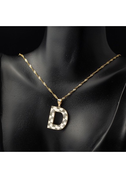 D Harfi 3 Boyutlu Altın Kolye Ucu fiyatları