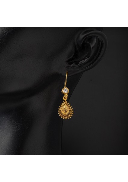 Damla Tuğralı Sarkaç Altın Küpe fiyatları