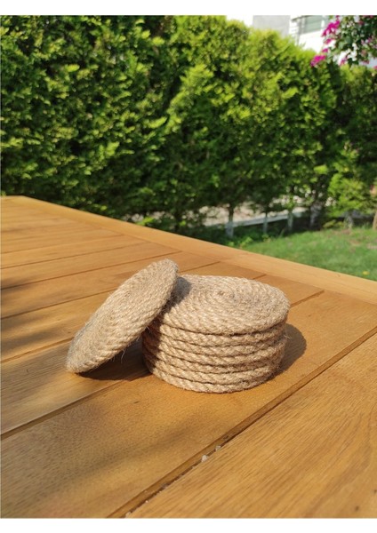 4 Adet Hasır Bardak Altlığı