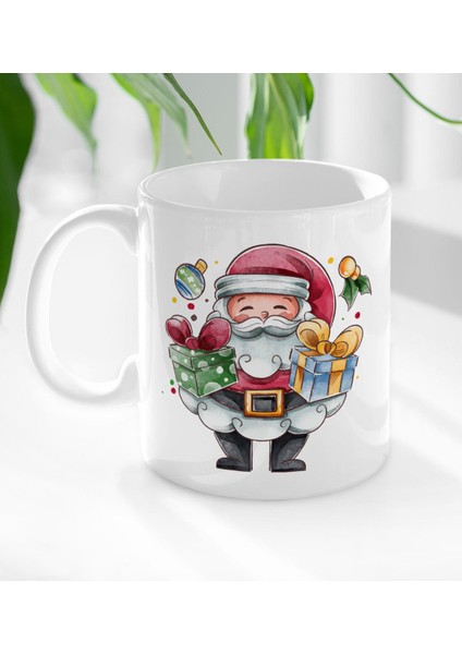 Gift Noel Baba Tasarımlı Beyaz Kupa Bardak-6