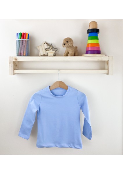 Mavi Uzun Kollu Pamuklu Bebek Tişört fiyatları