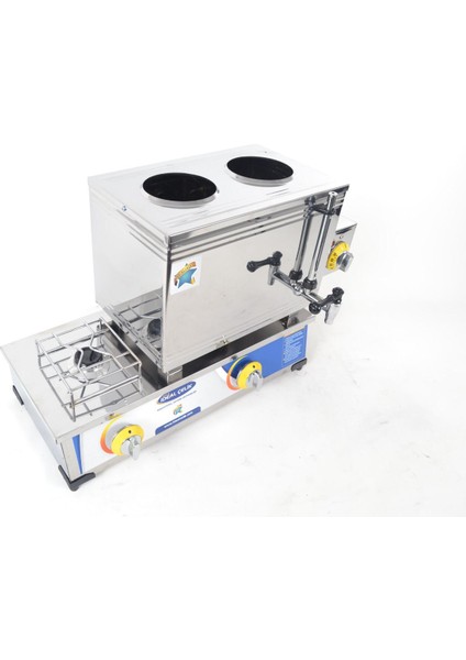 Tüplü Çay Kazanı 20 L Iki Demlikli Elektrikli + Tüplü