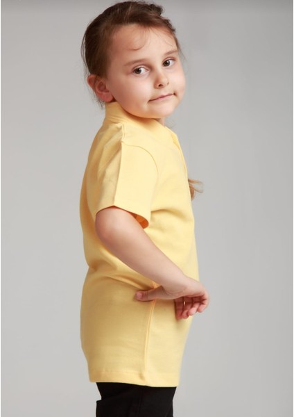 Unisex Sarı Polo Yaka Kısa Kol Lakost T-Shirt fiyatları