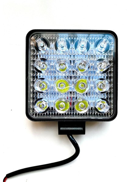 LED Projektör Off Road Çalışma Sis Lambası 16 LED Kare Power LED