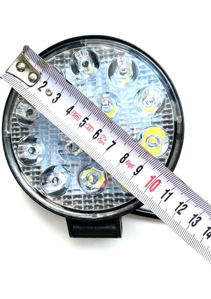 LED Projektör Off Road Çalışma Sis Lambası 14 LED Yuvarlak Power LED