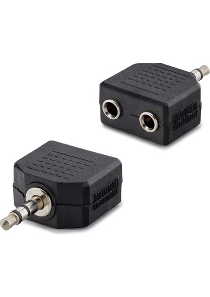 HN-4388 3.5 mm Stereo Erkek To 3.5mm 2 Dişi Çevirici Jack