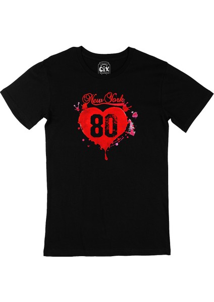 New York 80 Siyah T-Shirt