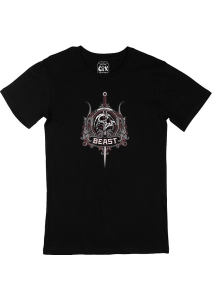 Beast Kuru Kafa Siyah T-Shirt