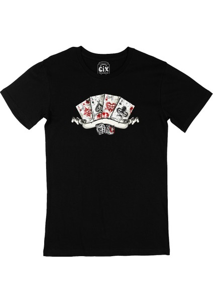 Kare As Kumarbaz Siyah T-Shirt