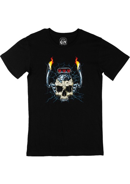 Motor Kuru Kafa Siyah T-Shirt