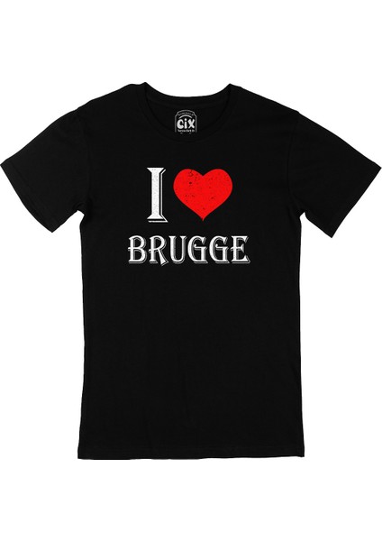 I Love Brugge Siyah T-Shirt