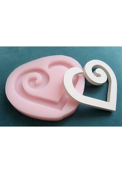 9cm Kalp Aşk Sevgi Askı Silikon Kalıp K-558, Polyester Kokulu Taş Sabun Alçı Mum Kalıbı fiyatları