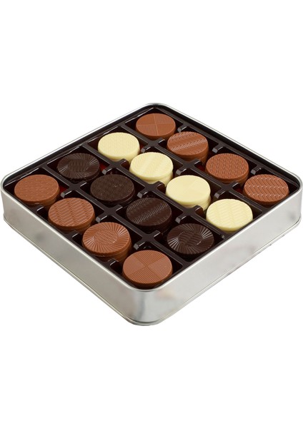 Yılbaşı Hediyesi 64 Adet Yuvarlak Madlen Çikolata (Metal Kutu) fiyatları