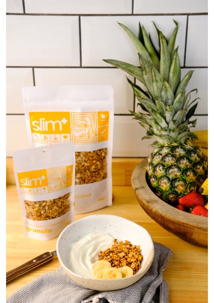 3 Paket Muz Tarçın Hindistan Cevizi Glutensiz Ilave Şekersiz Vegan Granola 100gr