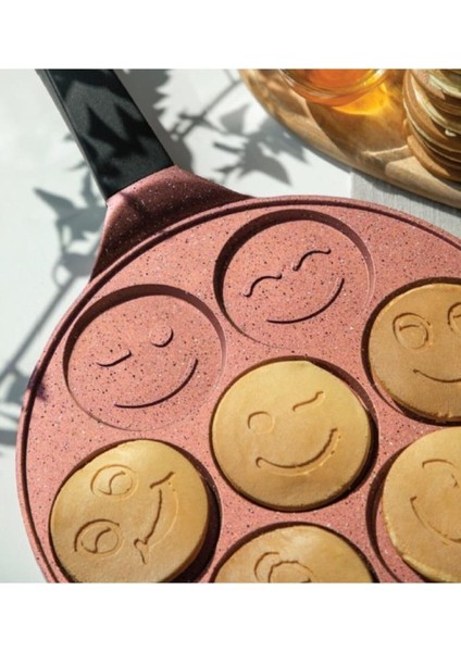 Döküm Smile Krep Pankek Tavası Rosegold 27CM