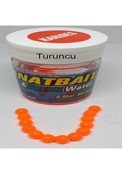 Renat Carp Renatbait Deniz ve Tatlı Su Levrek Çupra Alabalık Silikon Yem Karides Kokulu 6 mm (90 Adet)