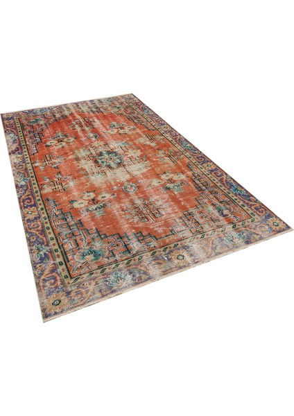 Özel Vintage Eskitme El Dokuma Halı 169 x 263 cm. 8258