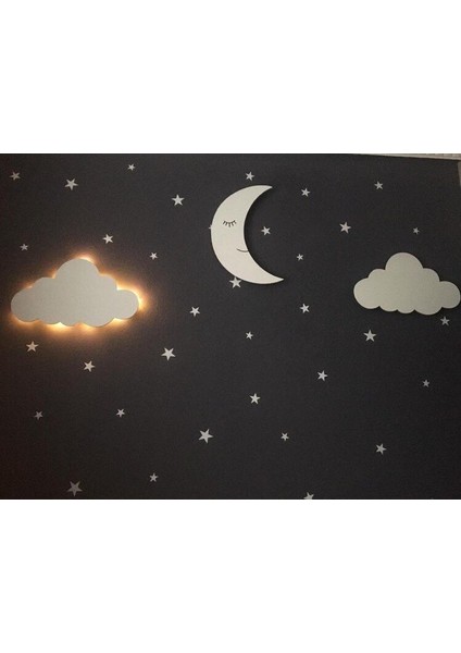 Dekoratif Ahşap Çocuk Odası Ledli Gece Lambası