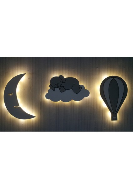 Dekoratif Ahşap Çocuk Odası Ledli Gece Lambası fiyatları