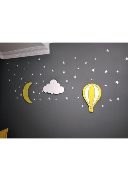 Dekoratif Ahşap Çocuk Odası Ledli Gece Lambası