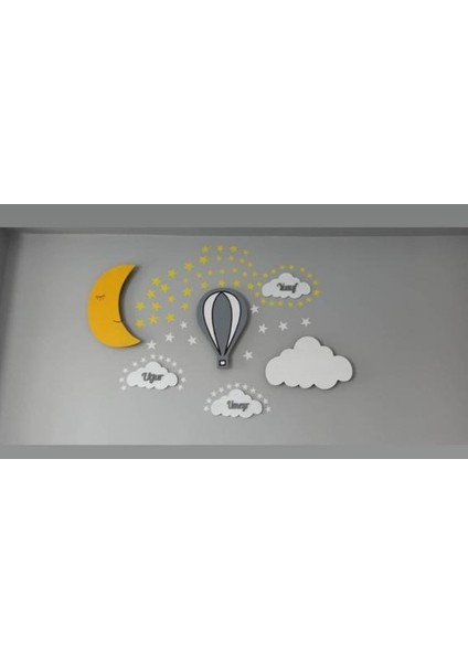 Dekoratif Ahşap Çocuk Odası Ledli Gece Lambası