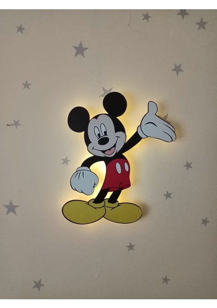Dekoratif Ahşap Çocuk Odası Ledli Gece Lambası