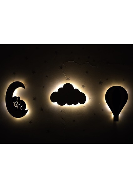 Dekoratif Ahşap Çocuk Odası Ledli Gece Lambası fiyatları