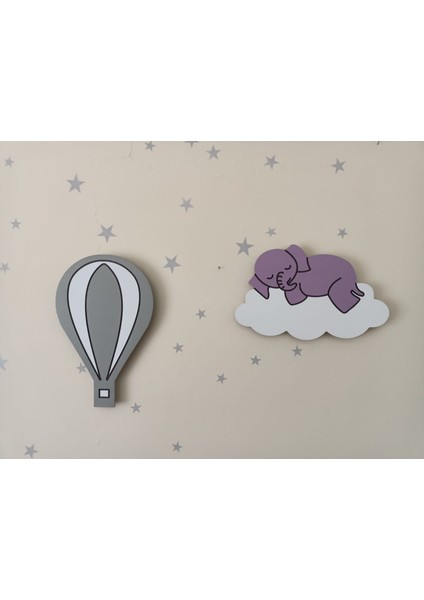 Dekoratif Ahşap Çocuk Odası Ledli Gece Lambası