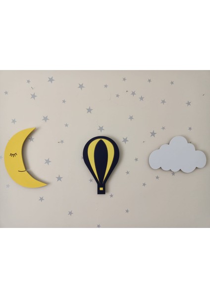 Dekoratif Ahşap Çocuk Odası Ledli Gece Lambası