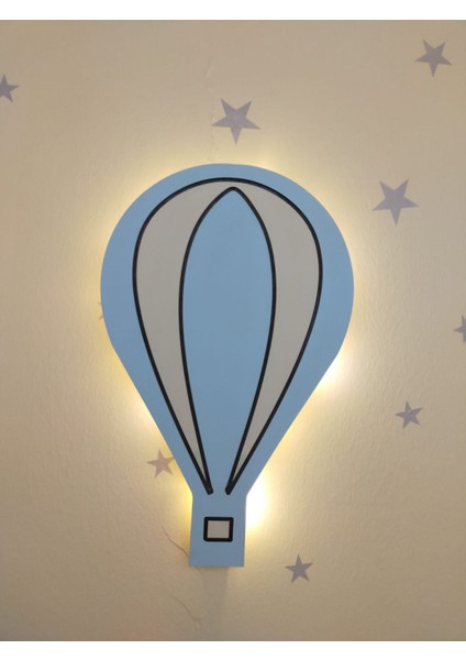 Dekoratif Ahşap Çocuk Odası Ledli Gece Lambası
