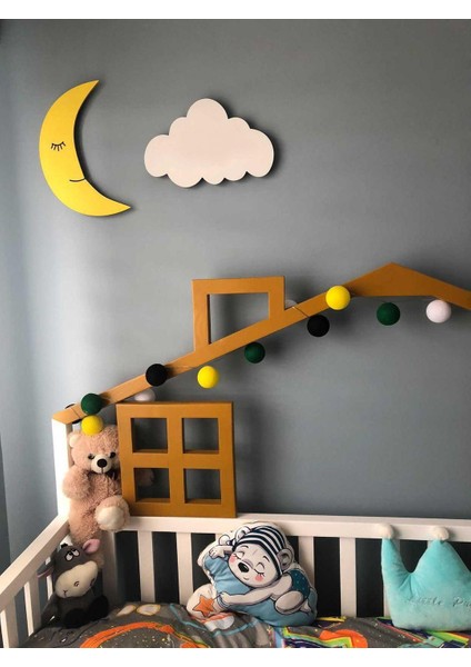 Dekoratif Ahşap Çocuk Odası Ledli Gece Lambası