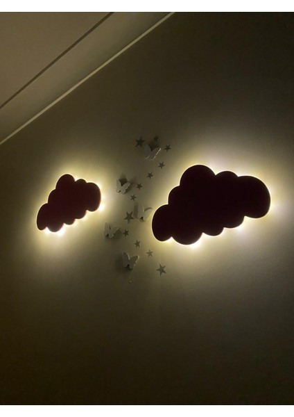 Dekoratif Ahşap Çocuk Odası Ledli Gece Lambası