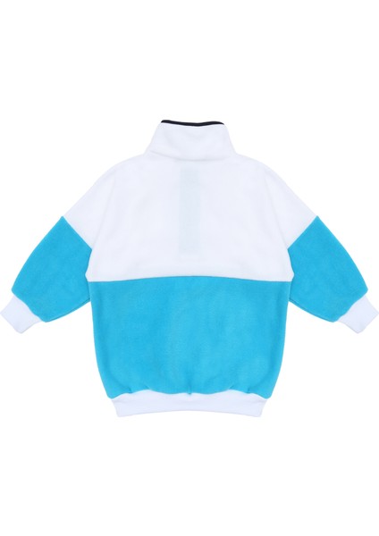 Mazi Mavi, Beyaz Balıkçı Yaka Çıtçıtlı Kız-Erkek Çocuk Unisex Polar Sweatshirt 1-8 Yaş fiyatları