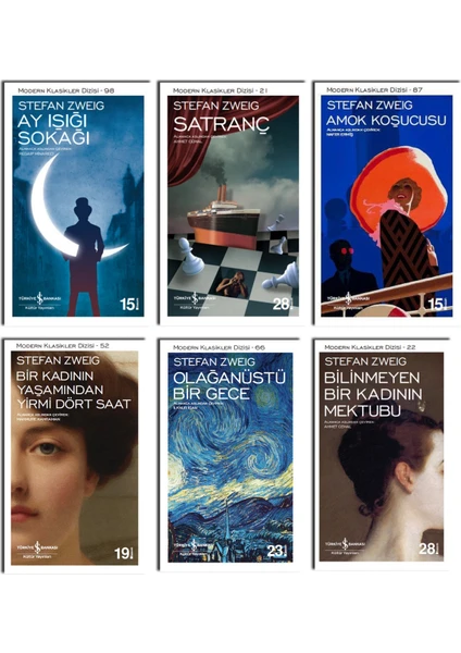 Satranç - Ay Işığı Sokağı - Olağanüstü Bir Gece - Stefan Zweig - 6 Kitap Set