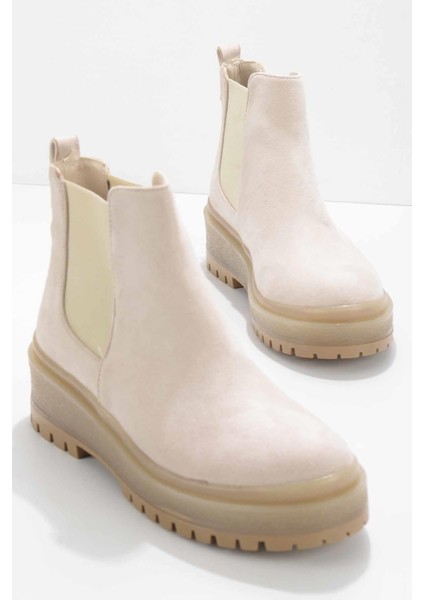 Bej Süet Kadın Bot & Bootie K02578001302