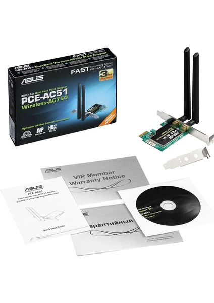 PCE-AC51 DualBand Kablosuz PCIE Adaptör