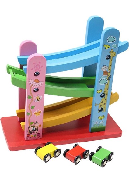 Torutoys Araba Yolu Kayan Araçlar Ahşap Oyuncak