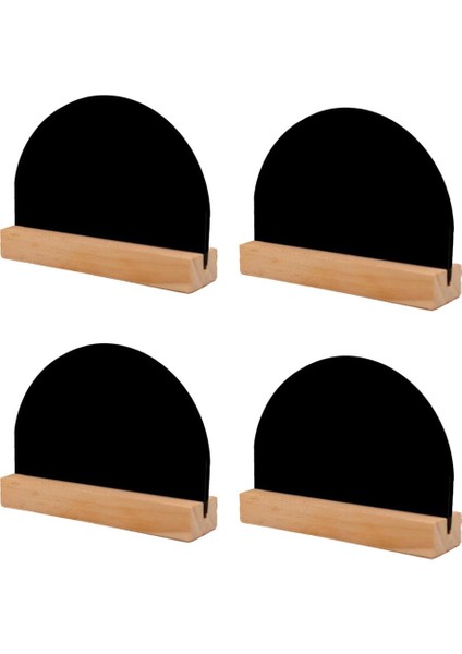 F Fityle Küçük Çıkarılabilir Ahşap Siyah Mesaj Kurulları Çift Taraflı Blackboard Yarım Yuvarlak (Yurt Dışından)