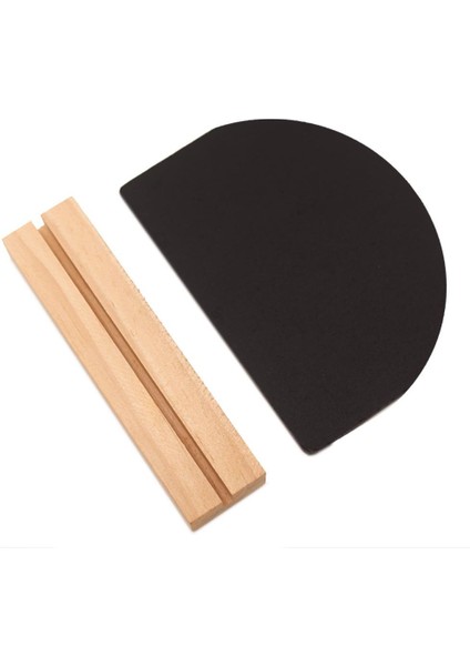 F Fityle Küçük Çıkarılabilir Ahşap Siyah Mesaj Kurulları Çift Taraflı Blackboard Yarım Yuvarlak (Yurt Dışından)