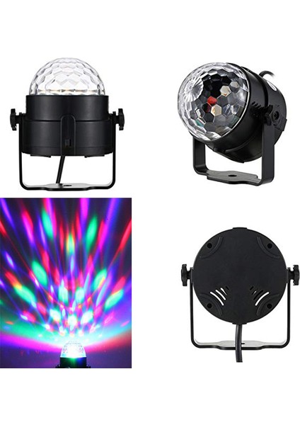 LED Sahne Ses Aktif Dönen Disko Işık Renkli 3 W Rgb Lazer Projektör Işık Dj Parti Işık Ev Için Ktv Bar Noel Için (Yurt Dışından)