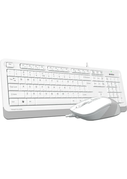 A4 Tech F1010 Q USB Beyaz Tr mm Klavye+Opt Mouse